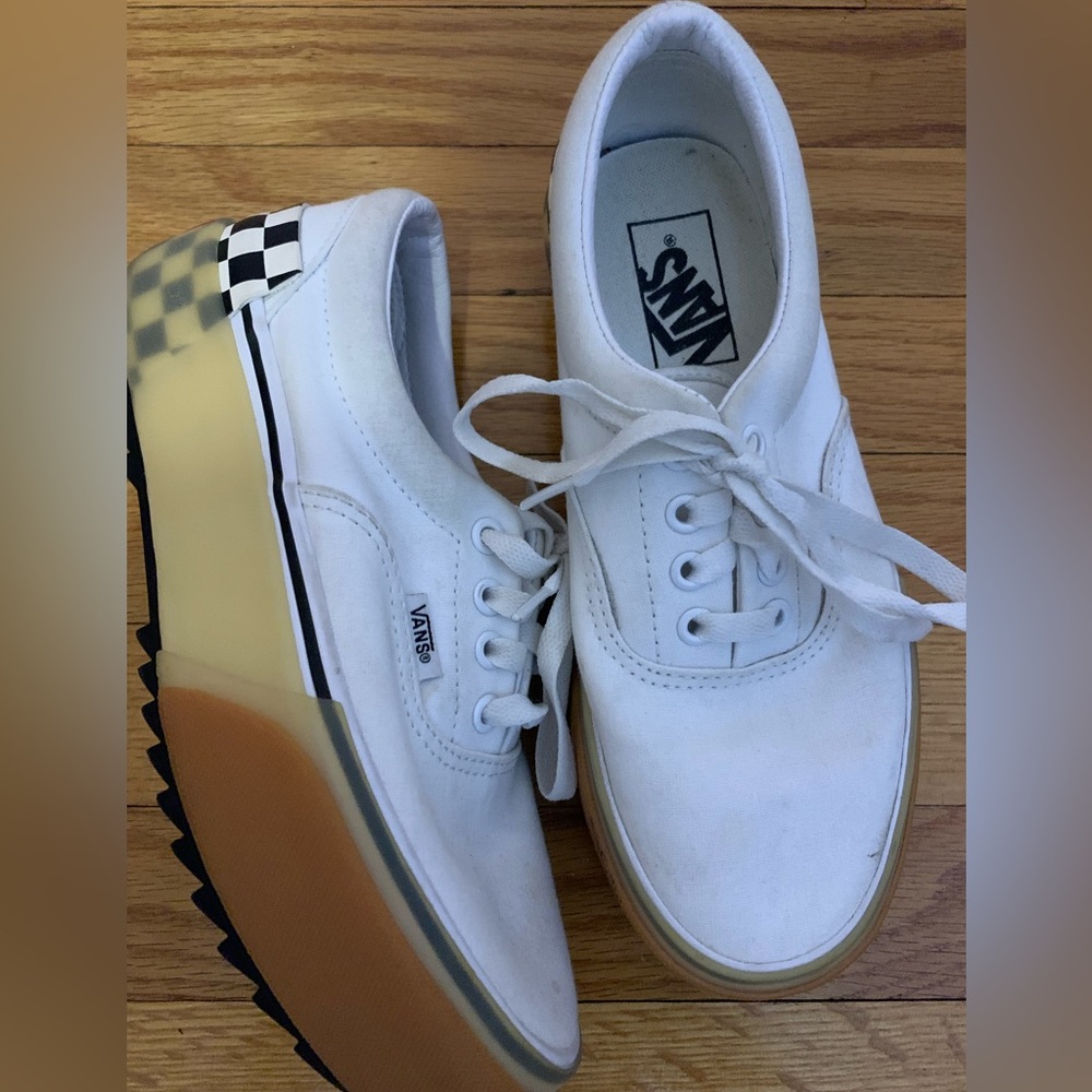 VANS ERA STACKED WOMEN'S PLATFORM SNEAKERS 7 W/ 5.5 M Plaid